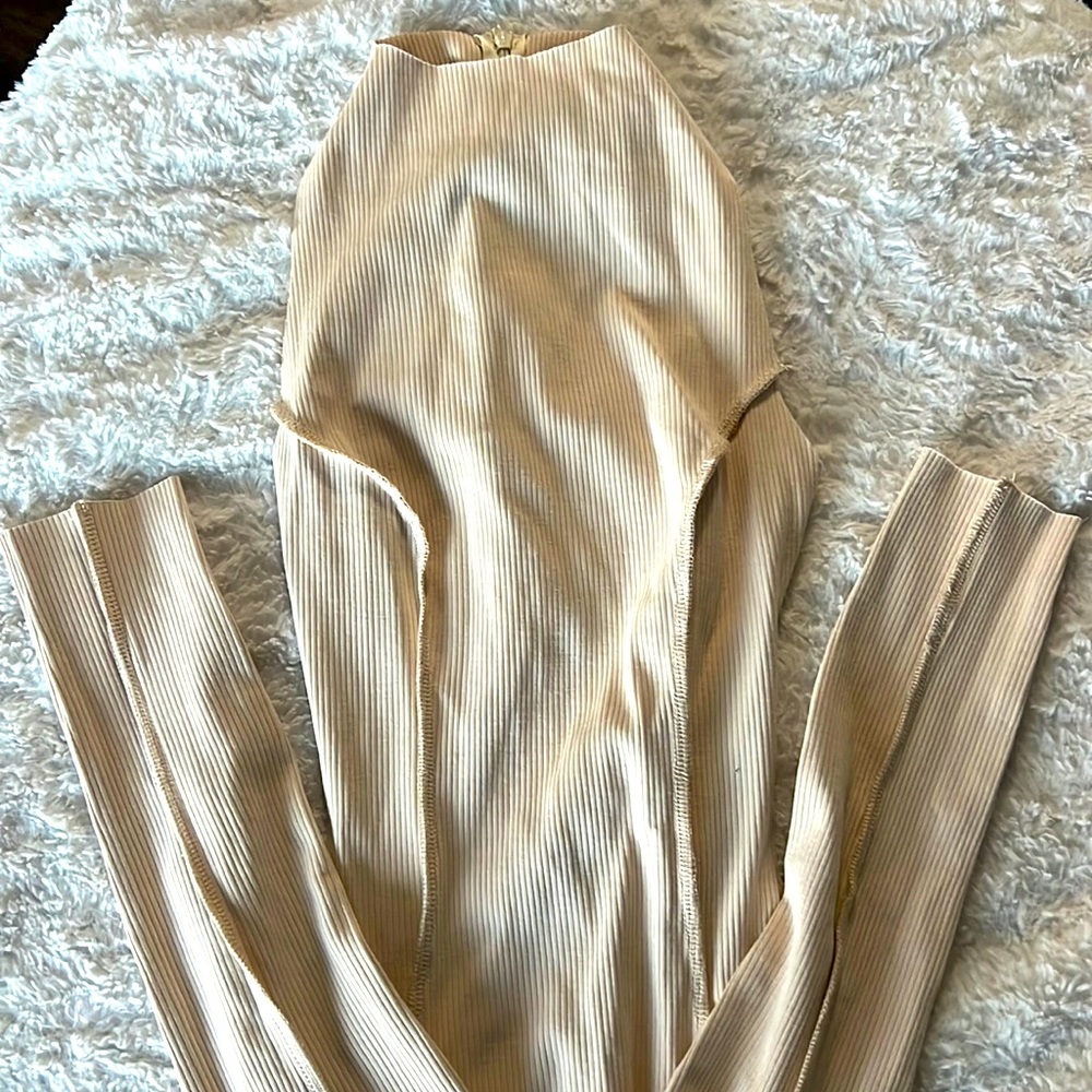 Naked Wardrobe cream jumpsuit
